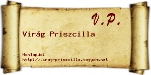 Virág Priszcilla névjegykártya